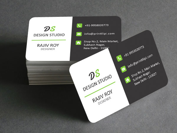 Rounded visiting card design